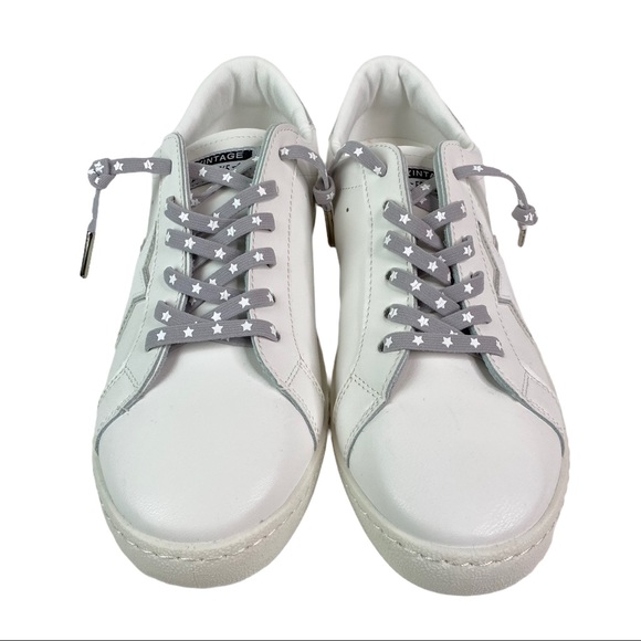 NEW Vintage Havana Bianca Sneakers White Silver - Picture 6 of 14